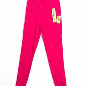 NM Sport Athletic Leggings with Pockets,  Pink Camouflage, Size Small New